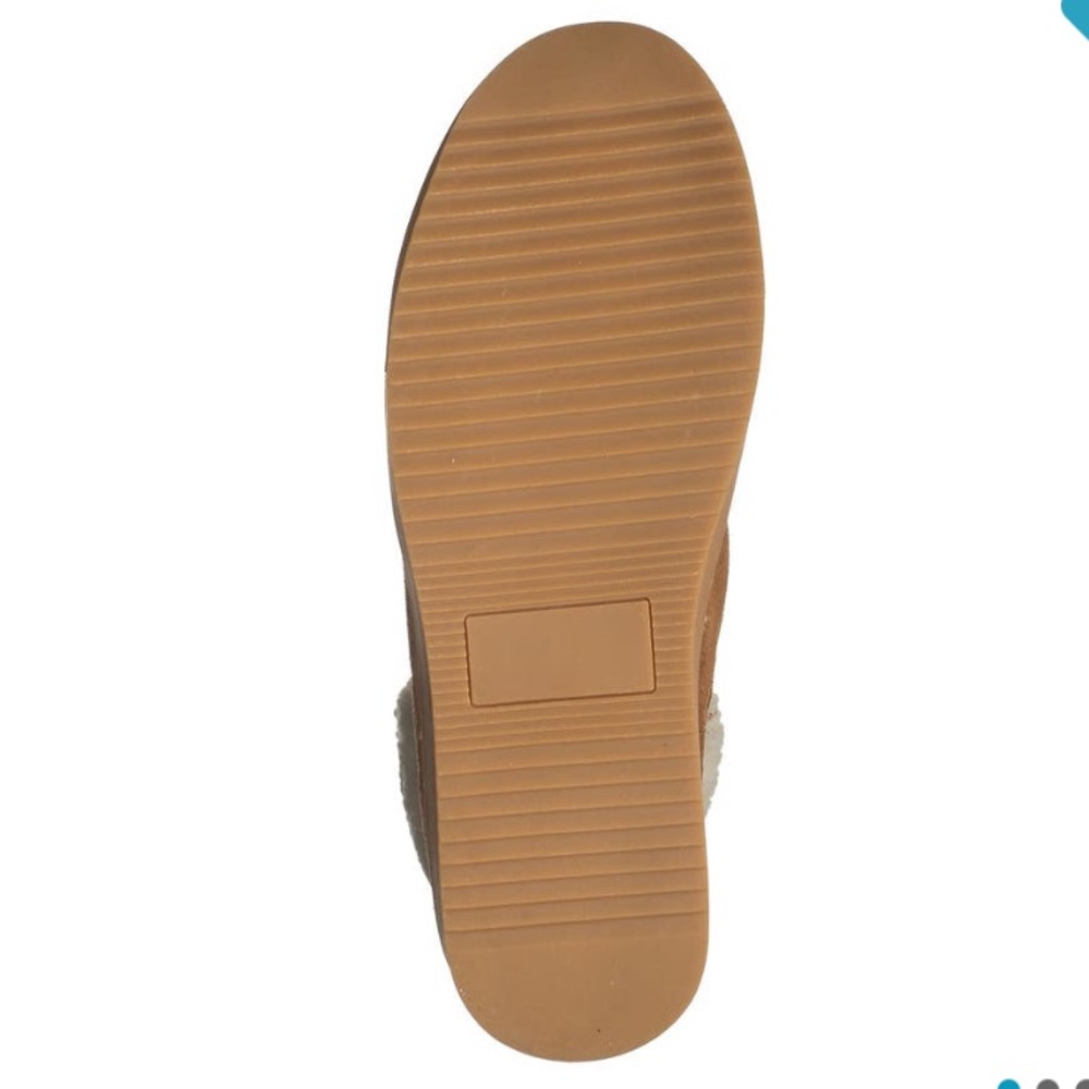 NEW 7 Susina Zayva Suede Shearling Trim Sneaker Tan - Picture 5 of 6